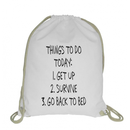Blogerski plecak worek ze sznurkiem Things to do today